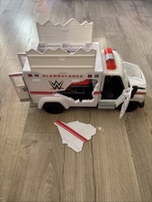 WWE Wrekkin' Slambulance Wrestling Ambulance with Stretcher Breakaway Vehicle GC