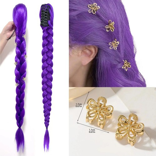 Purple braid ponytail kids - braid,