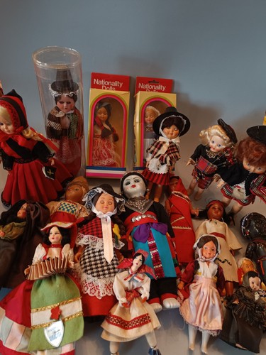 Assorted vintage small dolls - vintage,