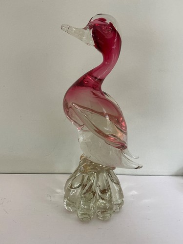 Large vintage heavy pink - heavy, glass