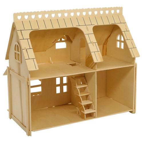 Wooden dolls house - dolls,