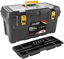 Eco Master Series Tool Box 22" With Carry Handle & Hinged Lid with Plastic Clamp