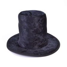 Kids Black Velvet Top Hat