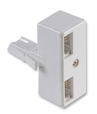 BT Telephone Adapter Two way Phone Socket DOUBLE Adaptor Splitter / Connector UK