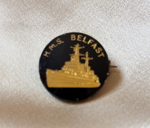Vintage hms belfast badge - belfast, /