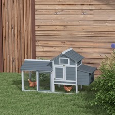 Chicken Coop Hen Cage Small Animal Hutch Nesting Box Outdoor Run Shelter Unit