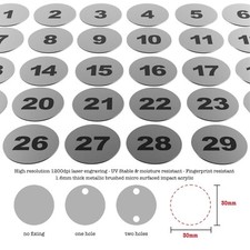 1-100 Laser Engraved Number