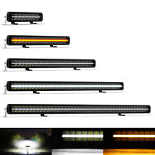 12 22 32 42 52" 12v24v Trail Blazer Driving LED Light Bar Amber White DRL Lamp