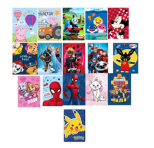 Boys Girls Kids Official Character Novelty Soft Fleece Throw Bed Blanket 