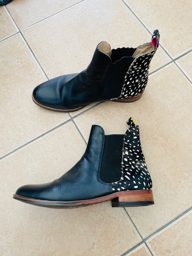 Joules black leather - leather, &