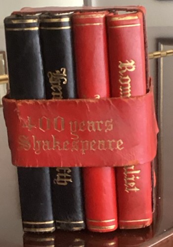 Set miniature books leather - 4,