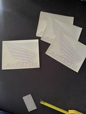 4 x Genuine HONDA WING Motorcycle Window Decals