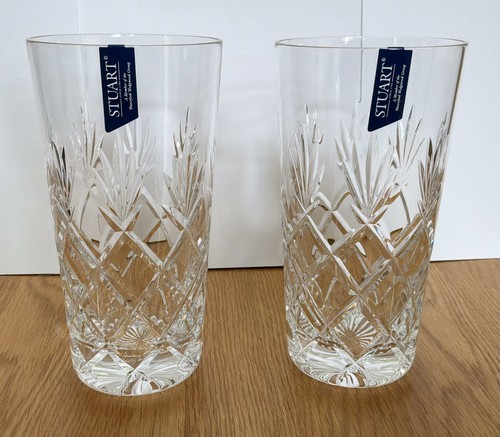 Superb pair stuart crystal - pair,