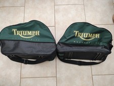 TRIUMPH SPRINT ST955 INNER PANNIER BAGS, GENUINE TRIUMPH ITEMS,  PAIR  GREEN