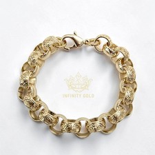 Mens 9ct gold guilded 12mm - 9ct, xl