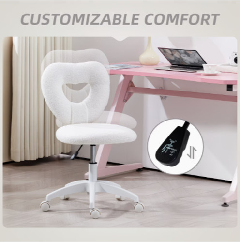 Homcom armless heart desk - armless,