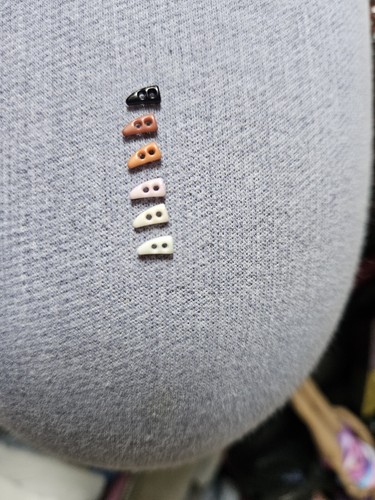 Beige 6mm mini toggle - pk,