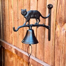 Cat door bell antique cast - bell,