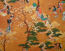 Japanese Print Koi Orange 100%