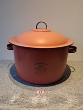 Vintage Enamel Twin-Handled Farmhouse Style, Bread Bin, Storage Tin. (#043).