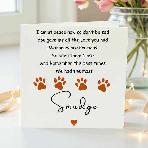 Pet loss sympathy card dog - pet,
