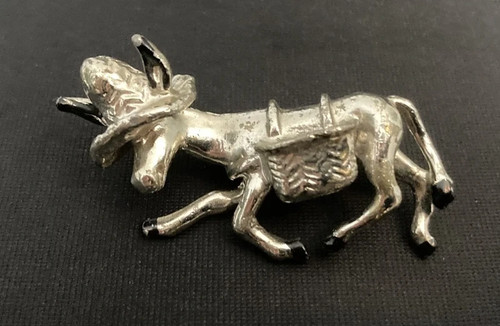 Vintage silver burro donkey - burro, /