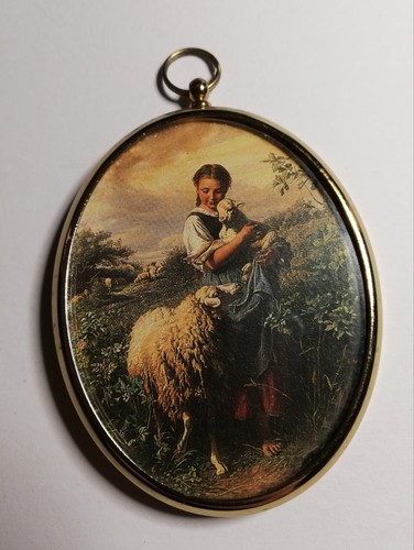 Vintage miniature brass framed - miniature,