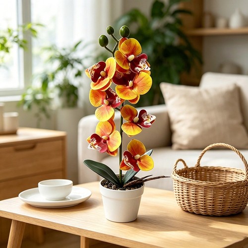 Bloom faux phalaenopsis - 7-bloom,