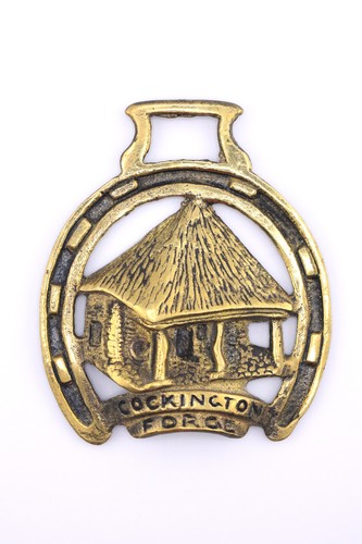 Horse brass medallion buckle - horse, *