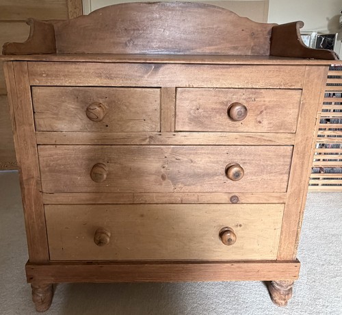 Old pine washstand chest - chest, 2