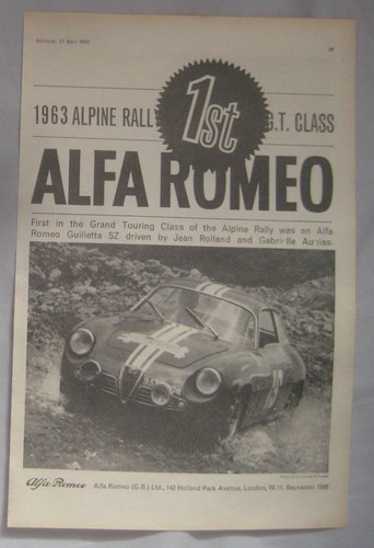 1963 alfa romeo guilietta - alfa,