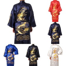 Chinese Dragon Satin Bathrobe