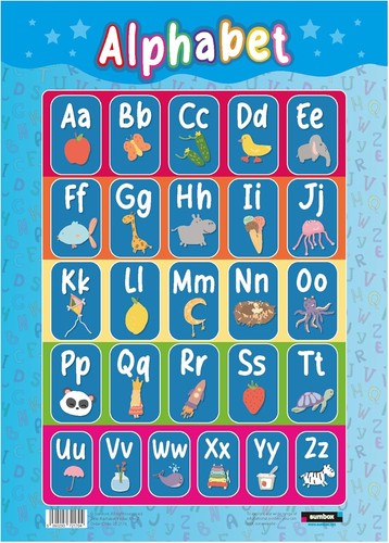 Alphabet poster for kids - a3,