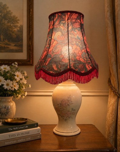 Vintage floral fringe - vintage,