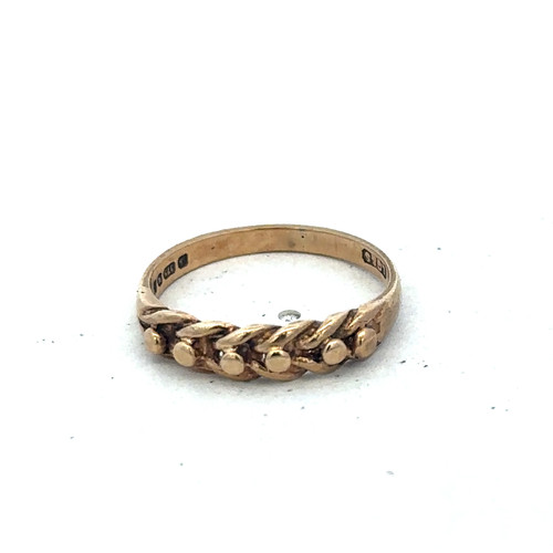 9ct yellow gold - , keeper