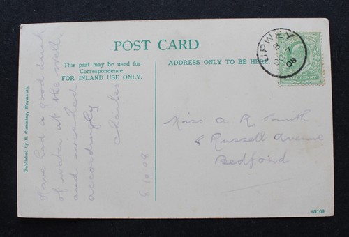 Upwey dorset 1908 postmark - upwey,,