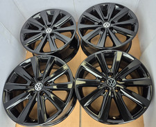 4X BLACK GENUINE VW POLO GOLF MK4 SEAT IBIZA SKODA FABIA 16" ALLOY WHEELS