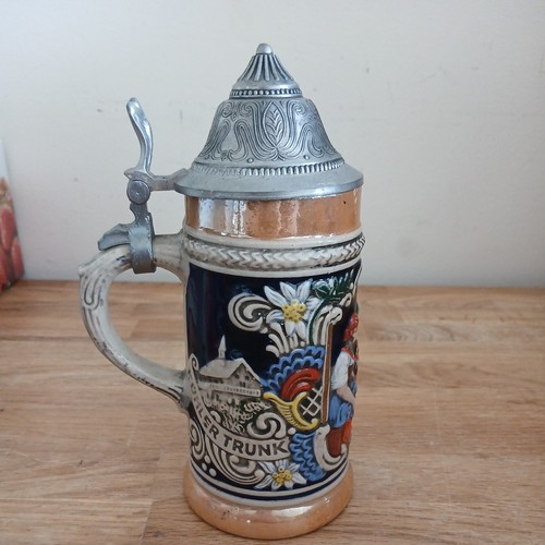 German beer stein with - beer,