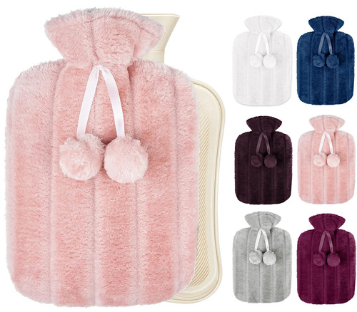 Hot water bottle with cover - bottle,