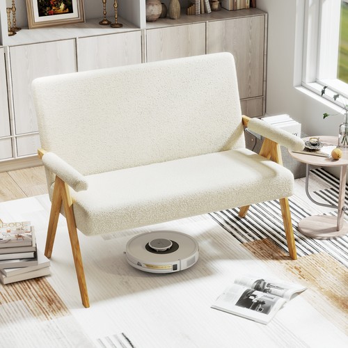 Comfy upholstered sherpa couch - sherpa,