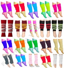 LEG WARMERS GIRLS WOMEN FOOTLESS SLOUCH SOCKS 80'S DANCE BALLET FANCY DRESS TUTU