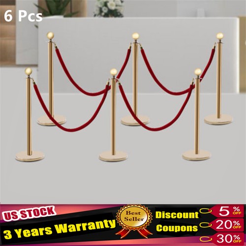 6pcs golden stanchion posts - 6pcs,