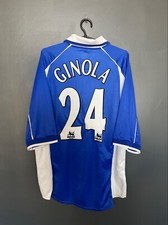 EVERTON 2000/2002 HOME FOOTBALL SHIRT #24 GINOLA PUMA JERSEY VINTAGE SIZE XL