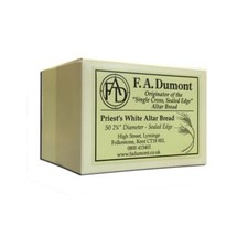 Church Altar Bread, Priests Communion Wafers, 2 3/4" Single Cross Box of 50 