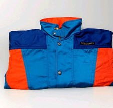 Vintage Descente | Ski Jacket 80s 90s Retro Blue Orange Colour Block SC | Size M