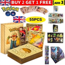 55PCS Pokemon Card Foil GOLD