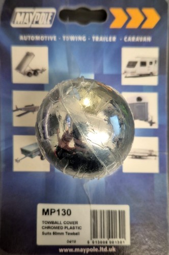 Towball cap cover chrome for - towball,