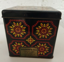 Vintage Tea caddy decorative tin Melrose tea