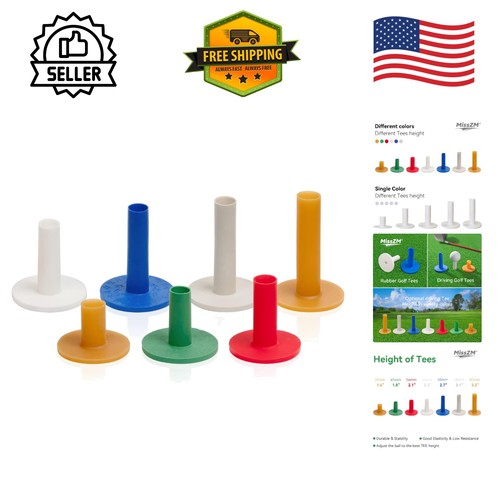 Adjustable height golf - height, rubber