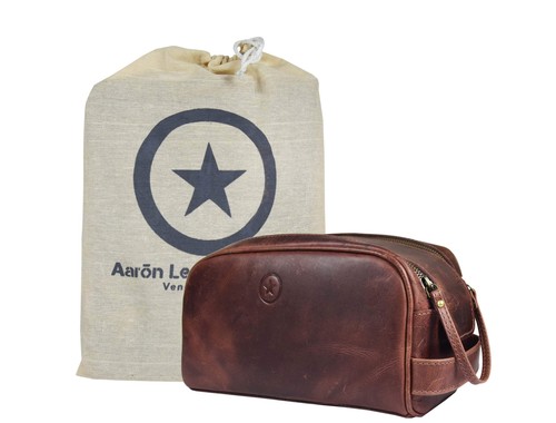 Premium leather toiletry - 10",